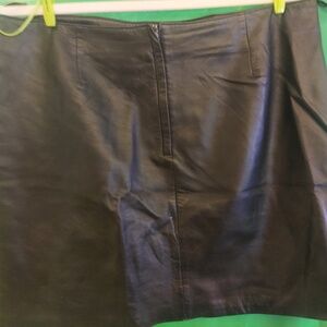 Torrid black, genuine leather, pencil skirt